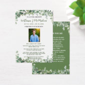 Groen groene foto rouwkaart bladwijzer visitekaartje (Bureau)