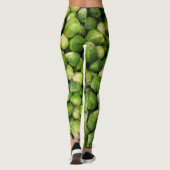 Groen groentepatroon in Brussel Leggings (Achterkant)