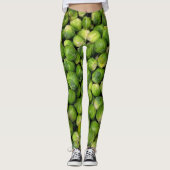 Groen groentepatroon in Brussel Leggings (Voorkant)