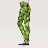 Groen groentepatroon in Brussel Leggings (Links)