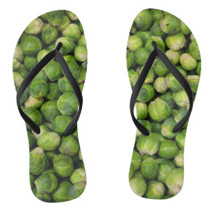 Groen groentepatroon in Brussel Teenslippers