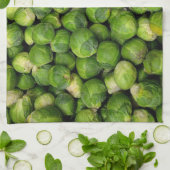 Groen groentepatroon in Brussel Theedoek (Gevouwen)