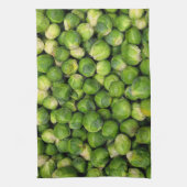 Groen groentepatroon in Brussel Theedoek (Verticaal)