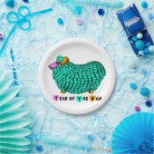 Groen groots Chinees bord voor Zodiapapier (Feest)