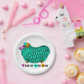 Groen groots Chinees bord voor Zodiapapier (Feest)