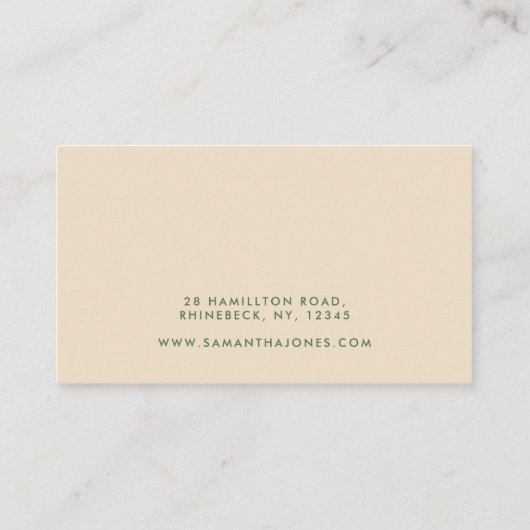 Groen Groovy Checkerboard Retro vet plezier Visitekaartje (Achterkant)