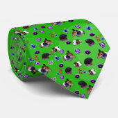 Groen Guinee Pigs Pattern Stropdas (Opgerold)