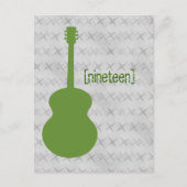 Groen Guitar Grunge Table Briefkaart (Voorkant)