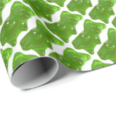 Groen gummy-Beren Patroonpapier Cadeaupapier (Rol Hoek)