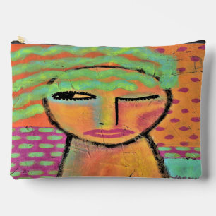 Groen Haar Originele Abstracte Kunst Etui