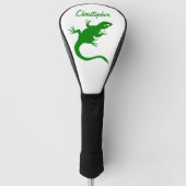 Groen Hagedisontwerp Golfheadcover (Voorkant)