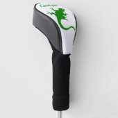Groen Hagedisontwerp Golfheadcover (Schuin)