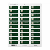  groen handgeschreven script retouradres etiket (Full Sheet)
