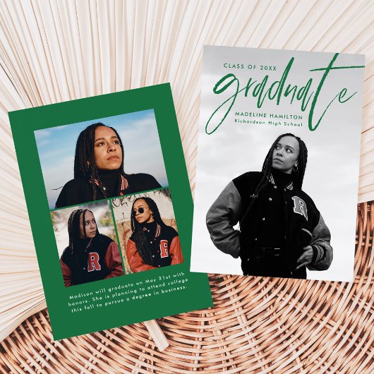 Groen handgeschreven script voor penseel 4 Foto Af Aankondiging