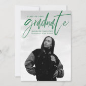 Groen handgeschreven script voor penseel 4 Foto Af Aankondiging (Voorkant)