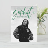 Groen handgeschreven script voor penseel 4 Foto Af Aankondiging (Staand voorkant)