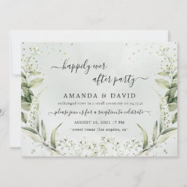 Groen Happily Ever After Trouwreceptie Invi Kaart