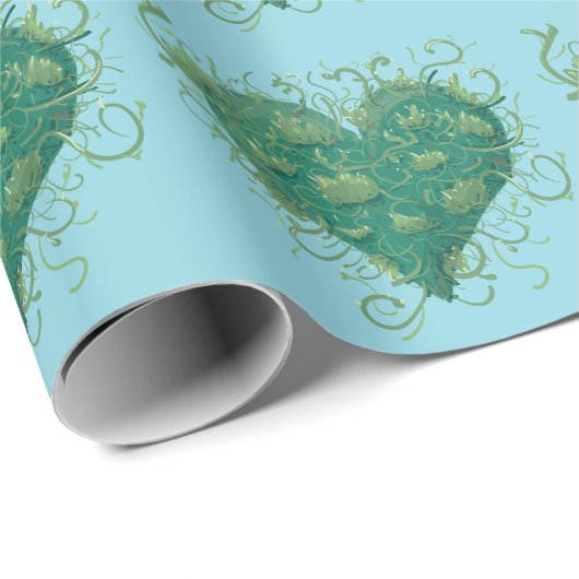 Groen hart binnen cadeaupapier (Rol Hoek)