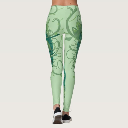 Groen hart binnen leggings (Achterkant)