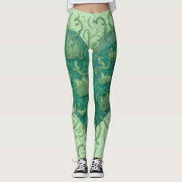 Groen hart binnen leggings