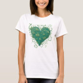 Groen hart binnen t-shirt (Voorkant)