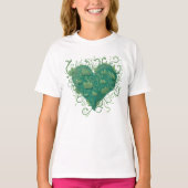 Groen hart binnen t-shirt (Voorkant)