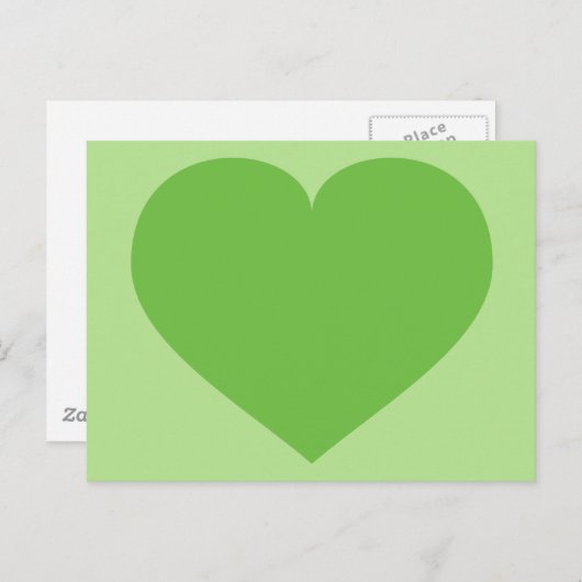 Groen hart briefkaart (Voorkant / Achterkant)