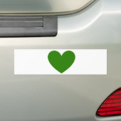 Groen hart bumpersticker (Op auto)