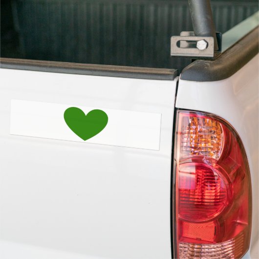 Groen hart bumpersticker (Op Truck)
