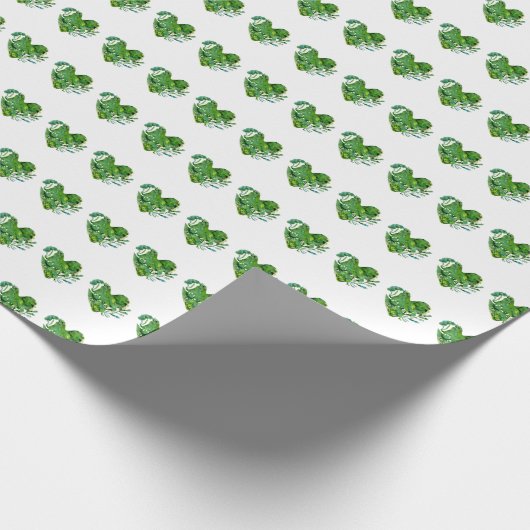 groen hart cadeaupapier (Hoek)