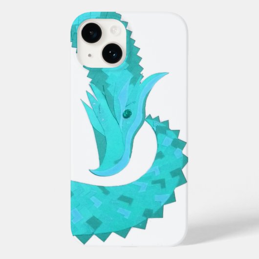 Groen hart draak op wit Case-Mate iPhone case (Achterkant)