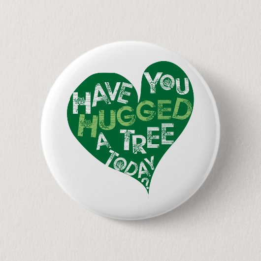 Groen hart (een boom bedekken) ronde button 5,7 cm (Voorkant)