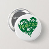 Groen hart (een boom bedekken) ronde button 5,7 cm (Voorkant /achterkant)
