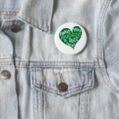 Groen hart (een boom bedekken) ronde button 5,7 cm (In situ)