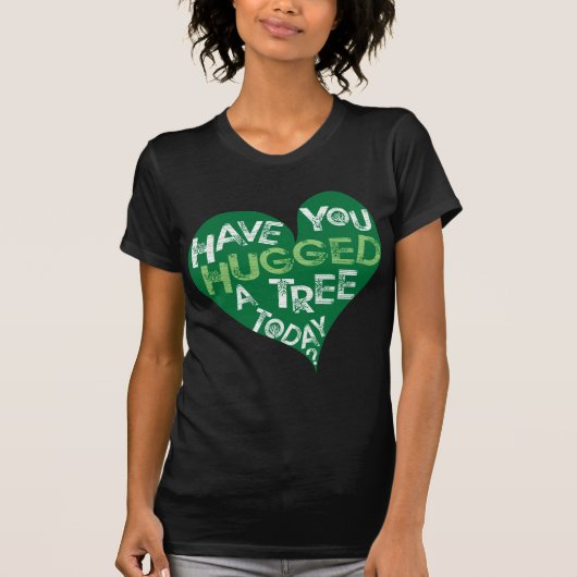 Groen hart (een boom bedekken) t-shirt (Voorkant)