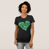 Groen hart (een boom bedekken) t-shirt (Voorkant volledig)