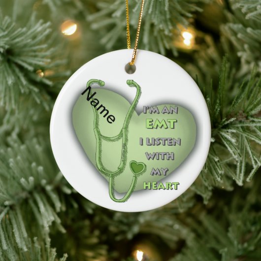 Groen hart EMT Keramisch Ornament (Boom)