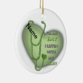 Groen hart EMT Keramisch Ornament (Rechts)
