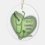 Groen hart EMT Keramisch Ornament (Links)