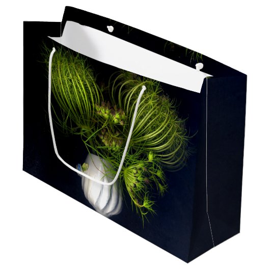 "Groen hart in het zwart" Groot Cadeauzakje (Voorkant Gekanteld)