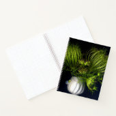 Groen hart in het zwart notitieboek (Binnen)