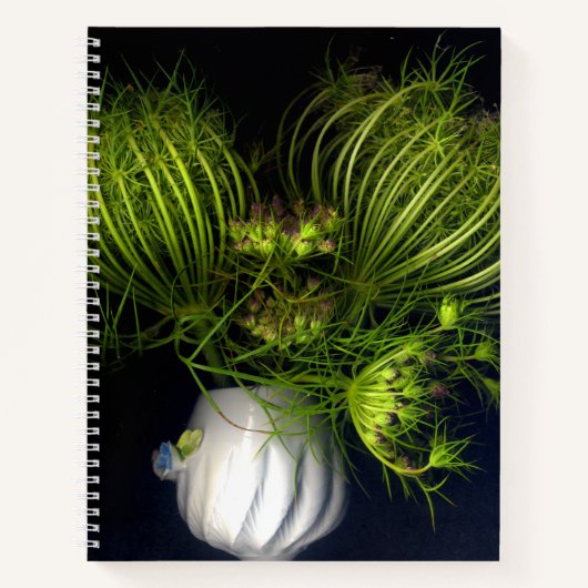 Groen hart in het zwart notitieboek (Voorkant)