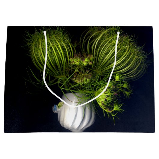 "Groen hart in zwart" Groot Cadeauzakje (Voorkant)