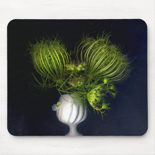 Groen hart in zwart muismat (Voorkant)