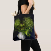 Groen hart in zwart tote bag (Dichtbij)