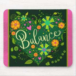 groen hart inspirerende balans muismat