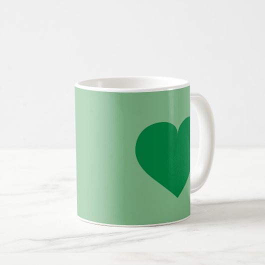 Groen hart koffiemok (Voorkant rechts)