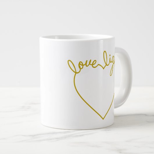 Groen hart - Licht Grote Koffiekop (Voorkant rechts)