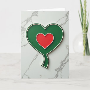 Groen Hart Liefde Kunstkaart Kaart