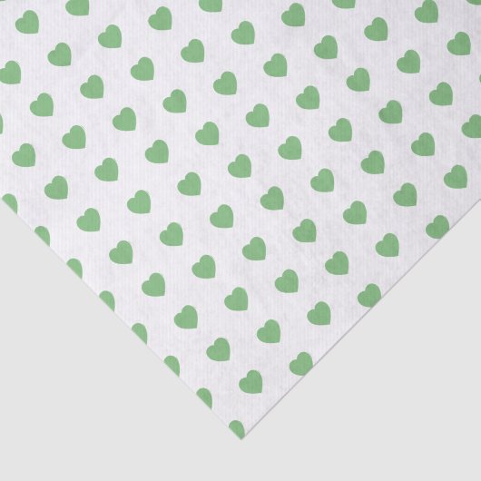  groen hart op wit tissuepapier